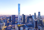 中國尊-中信大廈門廳入口原電熱電幕、裝飾吊頂