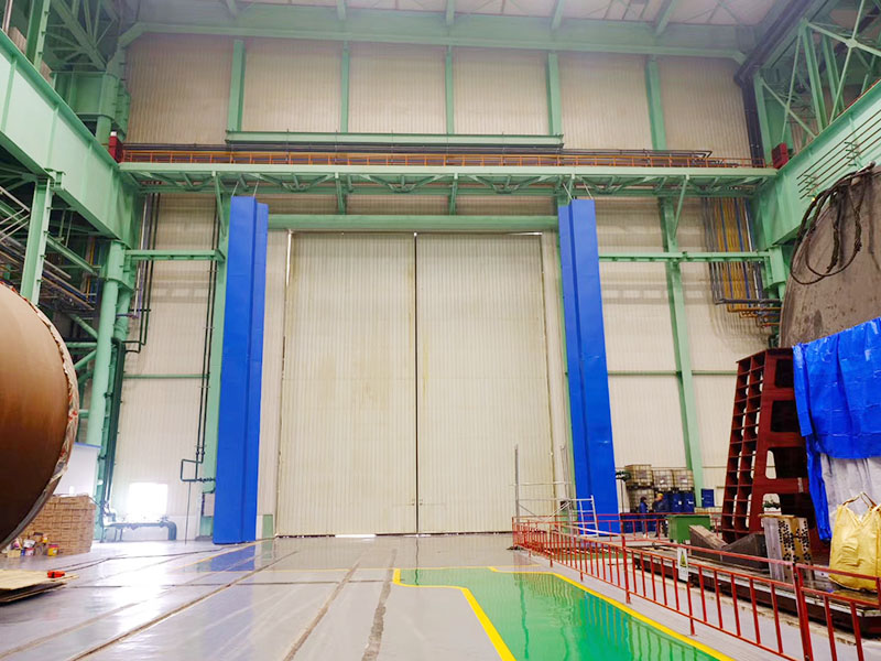 工業(yè)級(jí)隔離16米高石化重型工業(yè)大門側(cè)吹熱空氣幕